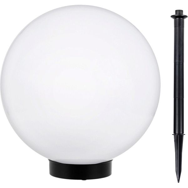 Luce Solare Da Giardino A Globo + Picchetto A Terra Bianco 30X63-image