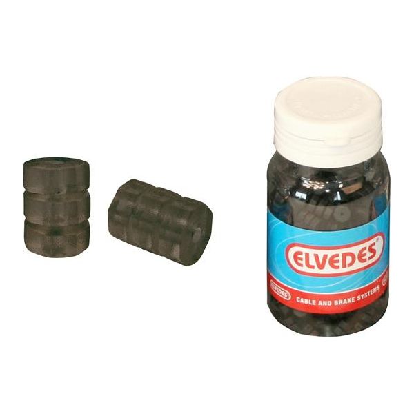 O-RING In Gomma Elvedes Per Cavo Rem Ø1,1-1,5 Mm Nero (Barattolo Da 250 Pezzi)-image