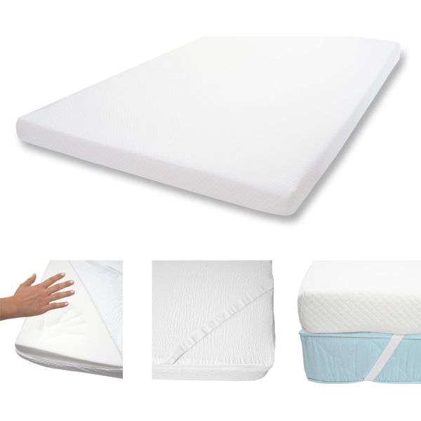 10Cm Memory Foam Materasso Topper HWC-E63, Topper Materasso Topper Materasso Protettore ~ 140X200Cm Visco Foam-image