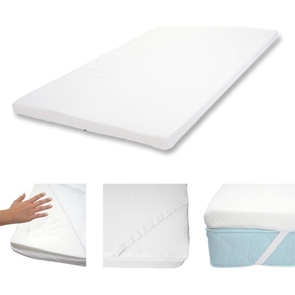 Topper Per Materasso In Memory Foam Da 6 Cm HWC-E63, Topper Per Materasso Protezione Per Materasso ~ 90X200Cm Visco Foam-image