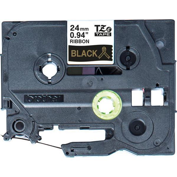 Brother TZE-R354 Nastro Per Etichette Oro Su Nero-image