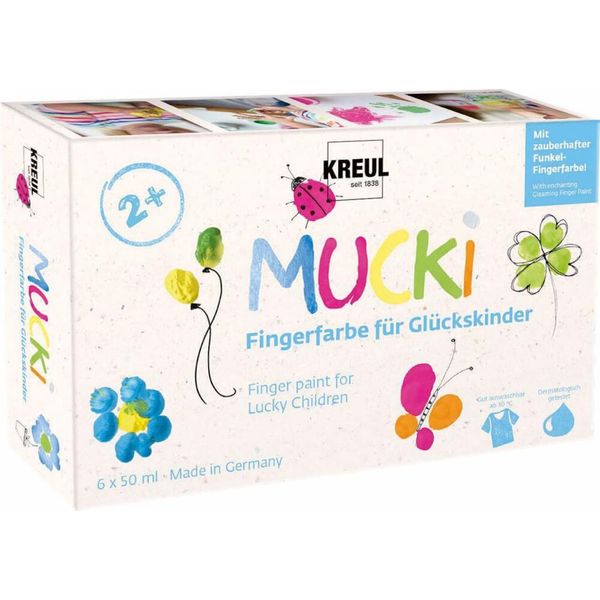 Kreul 23050 Vernice A Dita "Mucki"" Per Bambini Fortunati 50 Ml Set Da 6"-image