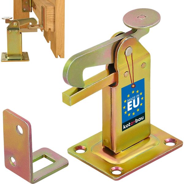 Kotarbau® Fermaporta 97 Montaggio A Pavimento Porta Porta Porta Giallo Fermaporta Staffa Di Bloccaggio Paracolpi Acciaio Robusto Solido-image