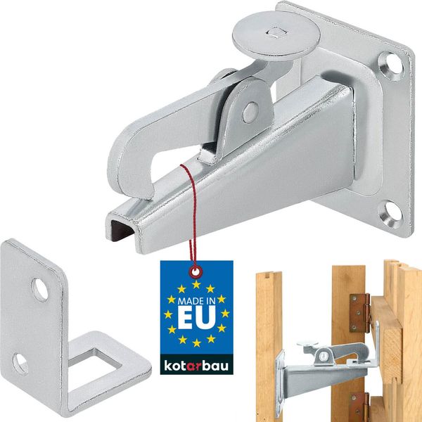 Kotarbau® Fermaporta A Parete Porta Porta Porta Argento Fermaporta Staffa Di Bloccaggio Fermaporta Acciaio Robusto Solido-image