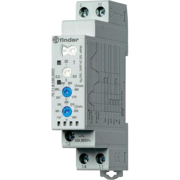 Relè Di Monitoraggio Rete Finder 70.11.8.230.2022 70.11.8.230.2022 Monitoraggio Rete Monofase (220 - 240 V/Ac), Sottotensione-image