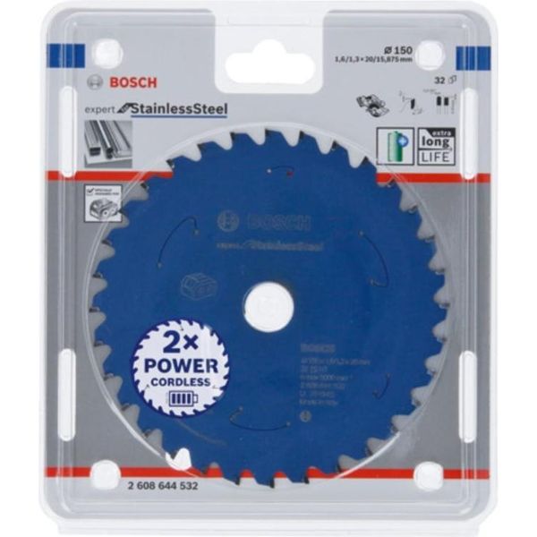 Lama Per Sega Circolare A Batteria Expert Bosch, 150 X 1,6/1,3 X 20, 32 Denti 2608644532-image