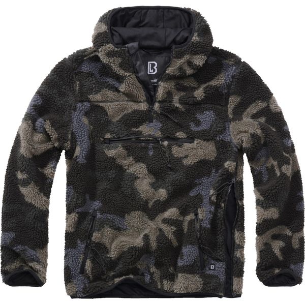Brandit - Maglione Da Lavoro Teddyfleece Troyer Camo Scuro - M-image