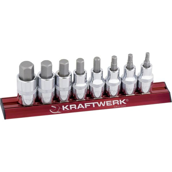 Kraftwerk Kra 326099 Set Di Bussole Magalu, Set Di Chiavi Esagonali, 1/2", 8 Pezzi."-image