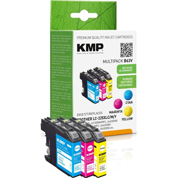 Kmp Printtechnik Ag 1530,4050 Kmp Patrone Brother LC-225XL C/M/Y Multip. 3X1200S. B63V-image