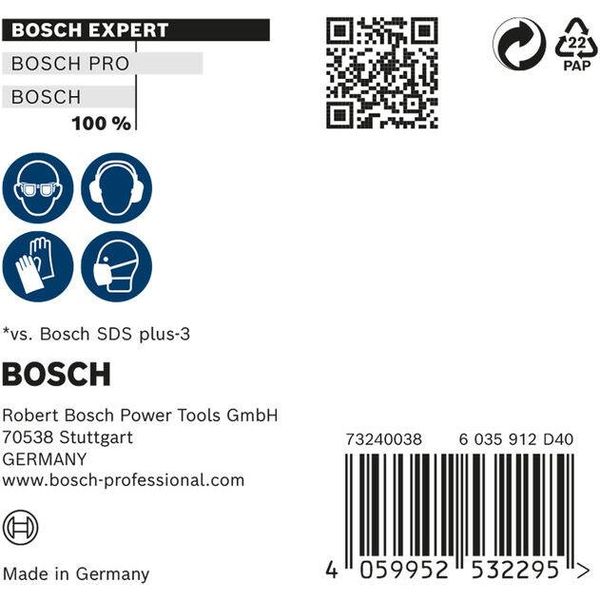 Bosch Expert Sds Plus-7X Punta Per Martello, 4 X 50 X 115 Mm, 10 Pezzi 2608900156-image