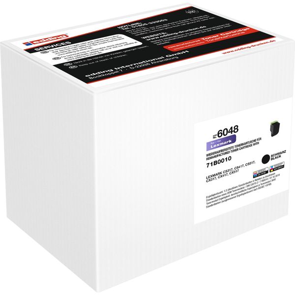 Edding 18-6048 Edding EDD-6048 Toner Nero Compatibile Con Lexmark 71B0010/71B20K0-image