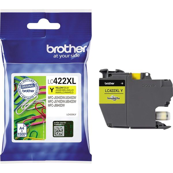 Brother LC422XLY - Alta Resa - Giallo - Originale - Cartuccia D'inchiostro - Per Brother MFC-J5340DW, MFC-J5740DW, MFC-J654-image