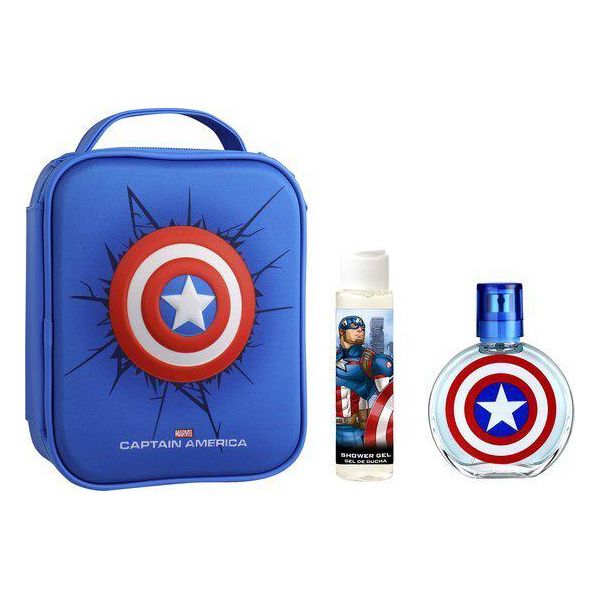 Profumi Per Bambini - Set Regalo Captain America Edt 100 Ml, Gel Doccia 100 Ml E Trousse 100Ml-image
