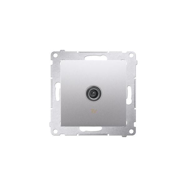 Presa Antenna Inserto Tv Argento Opaco Simon 54 Contatto Premium Simon DAK1.01/43-image