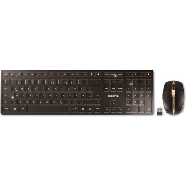 Cherry Tas Set Da Tavolo Dw 9100 Slim Wireless De-Layout Nero-image