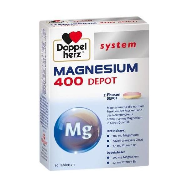 Doppio Cuore Magnesio 400 Compresse Del Sistema Depot 30 Capsule-image
