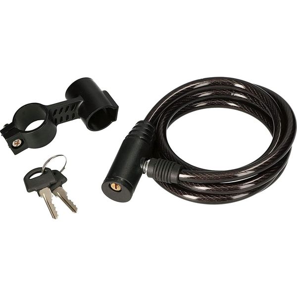 Kotarbau® Lucchetto Per Bicicletta 150 Cm Antifurto A Spirale Con Supporto-image