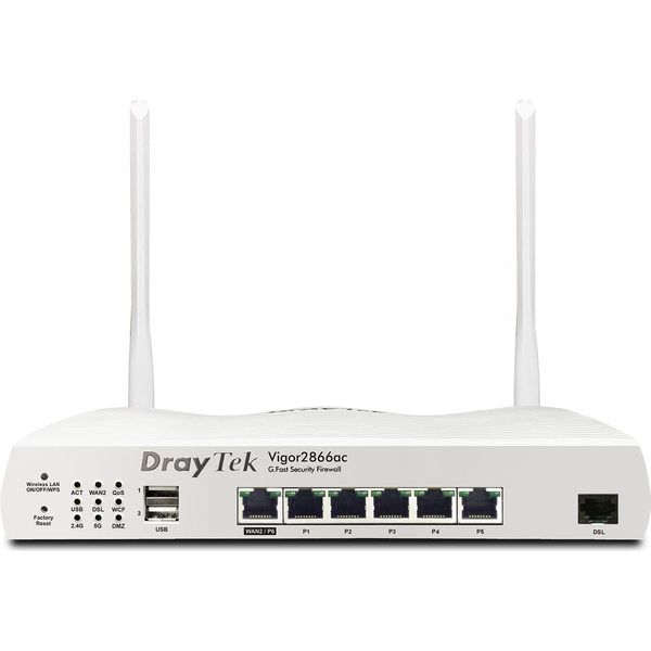 Draytek V2866AX-DE-AT-CH Draytek Vigor 2866Ax WLAN-AC Modemr. Adsl2+/Vdsl2/G.Fast Retail-image