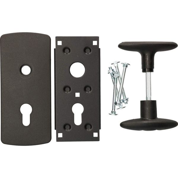 Kotarbau® Maniglia Per Porta Da Garage 76 X 173 Mm Elementi Di Montaggio Set Maniglia Per Porta Maniglia Di Bloccaggio Maniglia Per Porta Set Maniglia Con Piastra Porta Da Garage Maniglia Per Porta Ferramenta-image