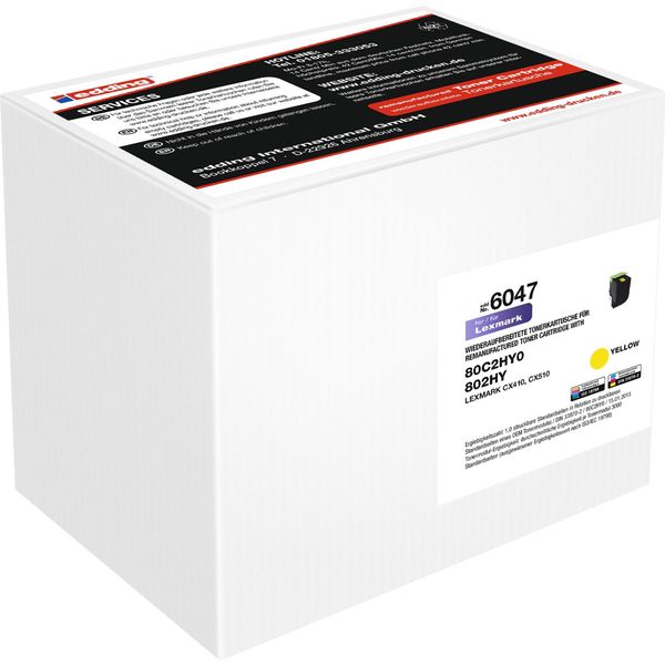 Edding 18-6047 Edding EDD-6047 Toner Giallo Compatibile Con Lexmark 80C2HY0-image