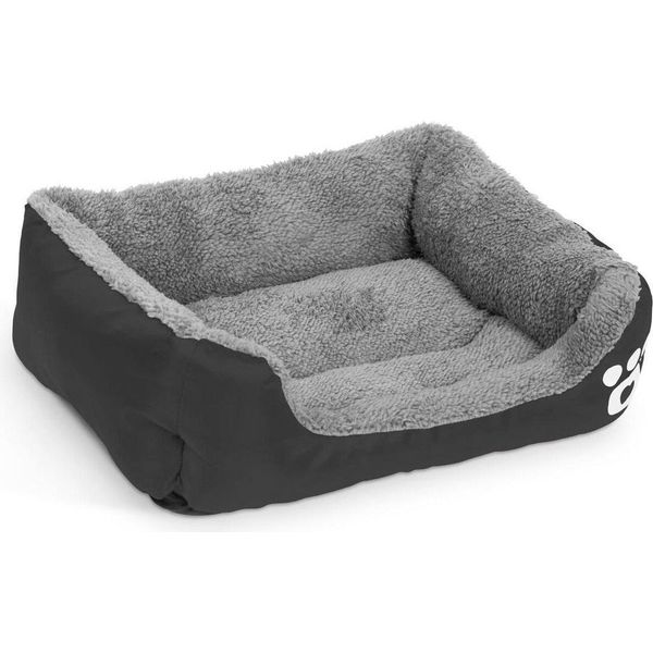 Letto Per Gatti / Letto Per Cani - Cestino - Nero / Grigio - 42 X 32 Cm - Cuscino Per Cani / Cuscino Per Gatti Lavabile-image