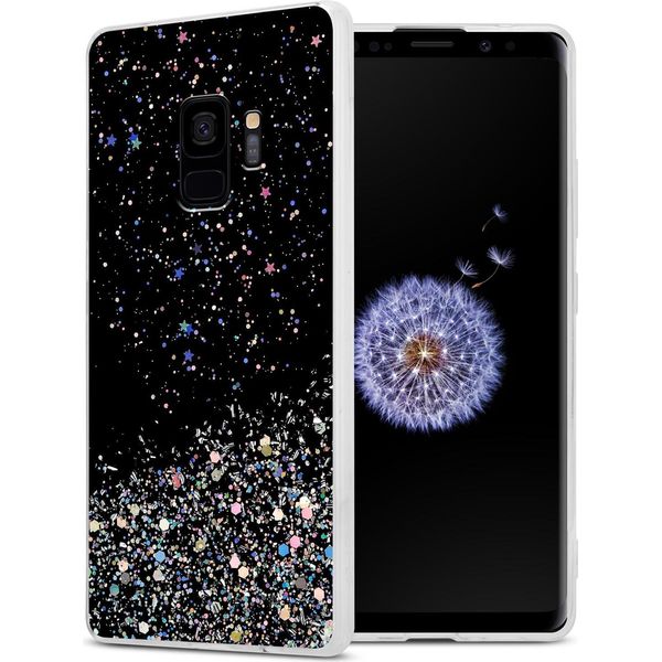 Cadorabo Cover Per Samsung Galaxy S9 Cover Protettiva In Nero Custodia Per Telefono Cellulare Tpu Case Glitter Cover Glitter-image