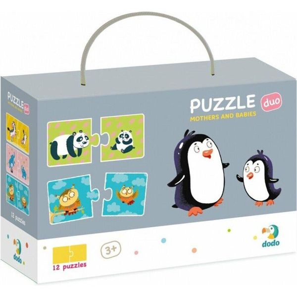 Dodo Puzzle Animali Mamme E Cuccioli 12X2 Pezzi-image