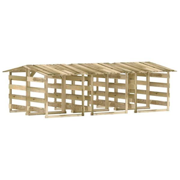 Pergole Con Tetto 6 Pezzi 100X90X100 Cm In Legno Di Pino Impregnato-image