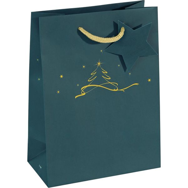 5X Sigel GT035 Sacchetto Regalo Di Natale "Albero Di Natale A Benzina"", Piccolo"-image
