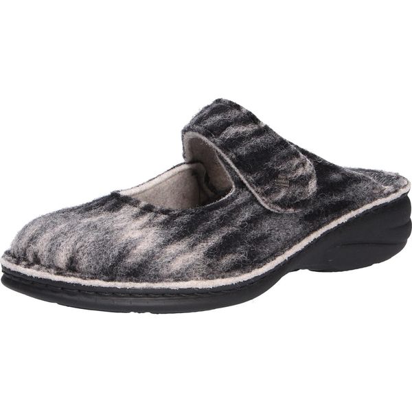 Finn Comfort Glarus Pantofole Donna Grigio Feltro Plantare Estraibile Nuovo - Casa - Pantofole Pantofole Donna, Grigio-image