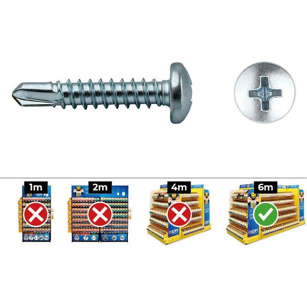 Vite Autofilettante Celo 3,9 X 25 Mm Vite Per Lamiera 250 Pezzi Zincato-image