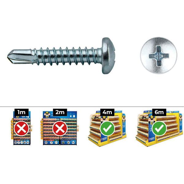 Vite Autofilettante Celo 3,5 X 25 Mm Vite Per Lamiera 250 Pezzi Zincato-image