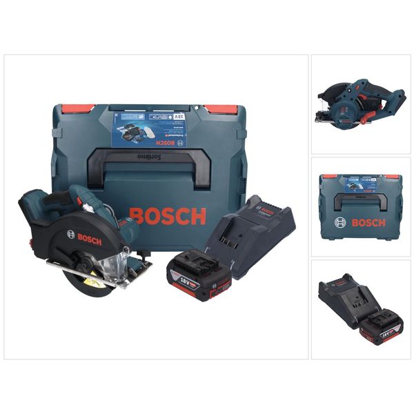 Bosch Gkm 18V-50 Sega Circolare Professionale A Batteria Per Metalli 18 V 136 Mm Brushless + 1X Batteria Ricaricabile 5,0 Ah + Caricabatterie + L-Boxx-image