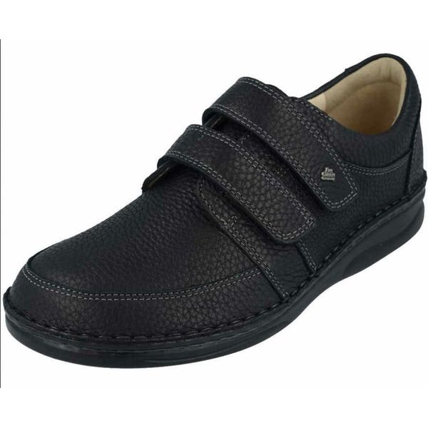 Finn Comfort Wicklow Mocassino Da Uomo, Confortevole, Nero, Pelle, Plantare Estraibile - Mocassini Da Uomo, Nero, Pelle (Hillcrest)-image