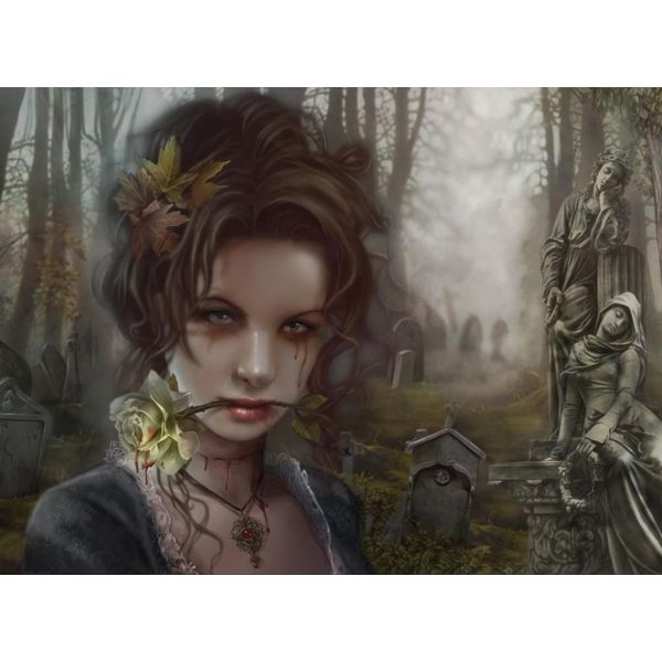 Puzzle Grafika Il Cimitero - 2000 Pezzi Fantasy Jigsaw-image