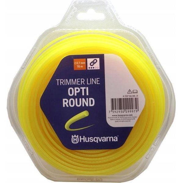 Husqvarna Filo Per Trimmer Opti-Round 2,7 Mm X 70 Metri Di Filo Per Tosaerba, Filo Per Trimmer-image