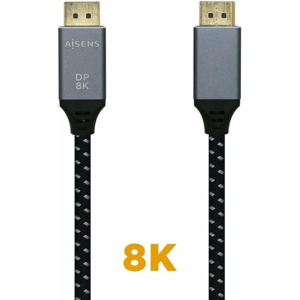 Cavo Displayport 1.4 8K Aisens A149-0434/ Displayport Maschio - Displayport Maschio/ 50 Cm/ Nero Grigio-image