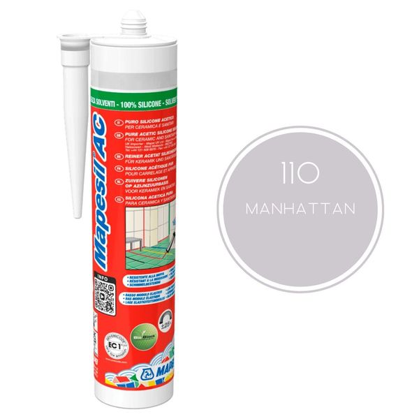 Mapei® Mapesil Ac Silicone Monocomponente Per Giunti 110 Manhattan 310 Ml Per La Sigillatura Con Bioblock® Anticle Mold-image