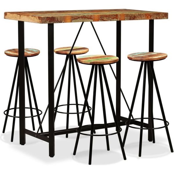 The Living Store 5-Tlg. Set Da Bar Altholz Massiv-image