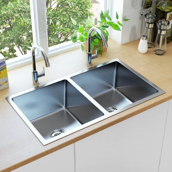 The Living Store Lavello Da Cucina Artigianale In Acciaio Inox-image