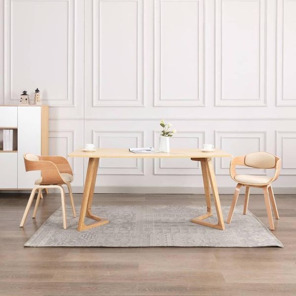 The Living Store Sedie Da Pranzo 2 Pz. Bentwood E Similcuoio-image