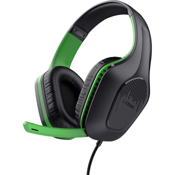 Trust Trust Gxt 415X Zirox Cuffia Cablata Head-Band Gaming Nero, Verde-image