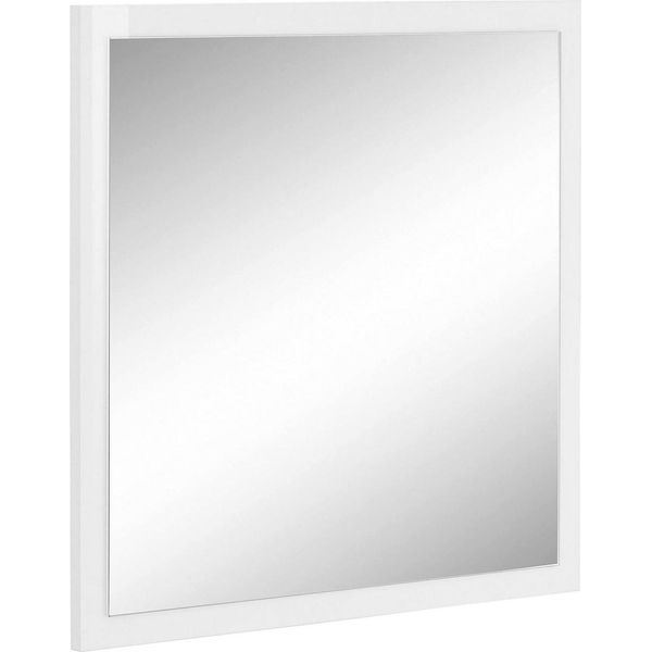 Dmora Specchio Lelia 2X60H Cm Bianco Bianco Lucido, Materiale Struttura In Vetro Italy-image