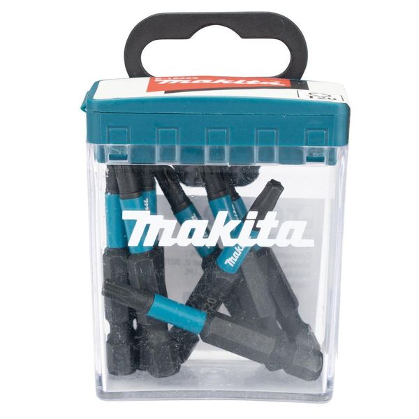 Set Di Punte A Percussione T20 Da 50 Mm Con Scatola Flip Top, Makita E-12429, Set Da 10 Pezzi, Uso Professionale, Alta Resistenza E Precisione, Colore Nero-image