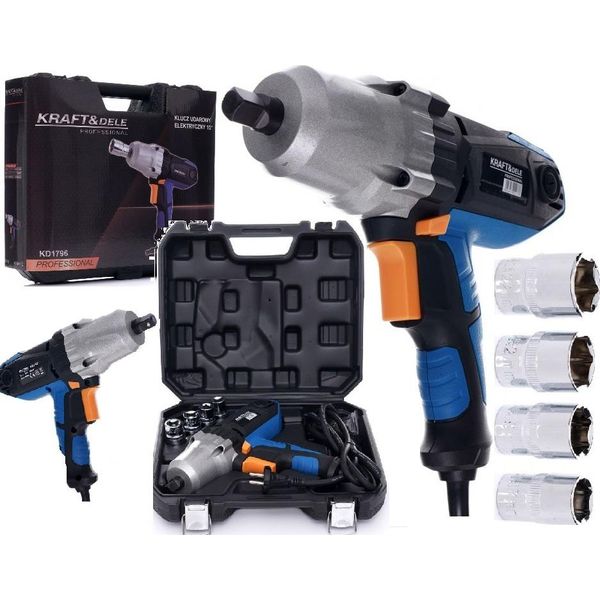 Kraft&Dele KD1796 Avvitatore A Impulsi Elettrico Da 1/2" Con 4 Accessori"-image
