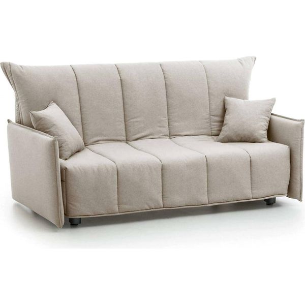 Talamo Italia Divano Letto 2 Posti Alaric 90X150 Cm Beige, Sfoderabile Di Apertura A Carrello Italy-image