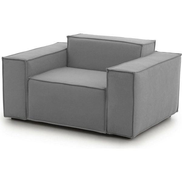 Talamo Italia Poltrona Rodonite Grigio, Braccioli Peso Supportato 90 Kg Italy-image