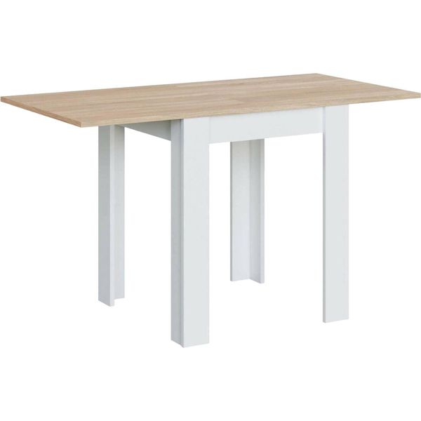 Dmora Tavolo Allungabile Aratro 67X67X79H Cm Bianco, 6 Posti Allungabile-image