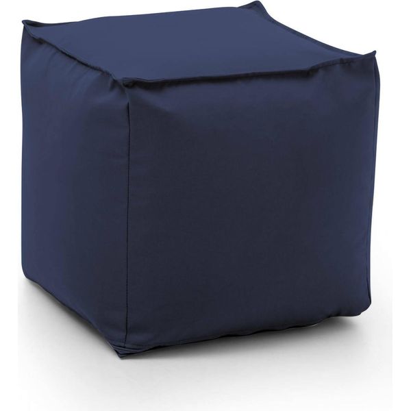 Talamo Italia Pouf Aron 45X45X45H Cm Blu, Sfoderabile Blu Italy-image