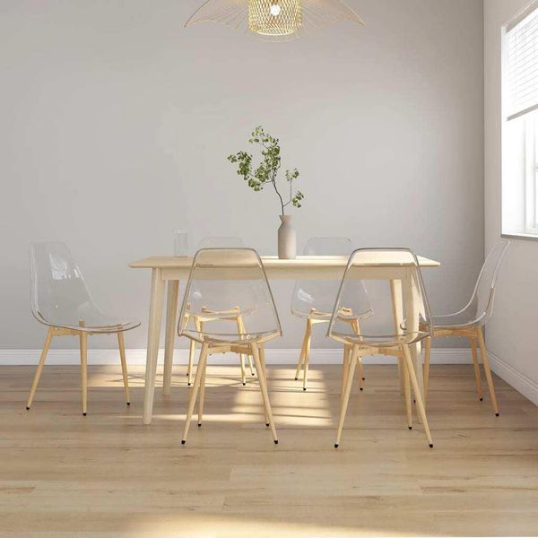 The Living Store Sedie Da Pranzo 6 Pz. Pet Trasparente-image